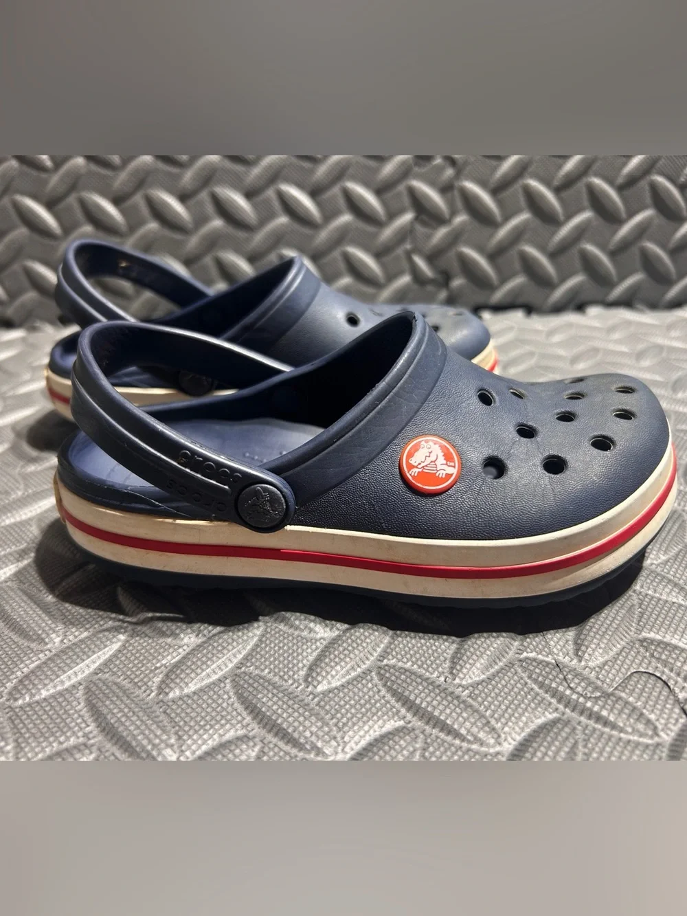 Crocs Kids Crocbrand Blue Clog Size 11